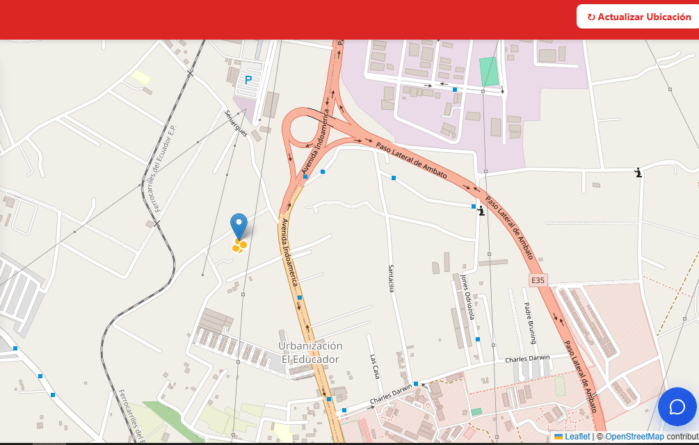 Pantalla de G Reader: Mapa en vivo para quien te busca